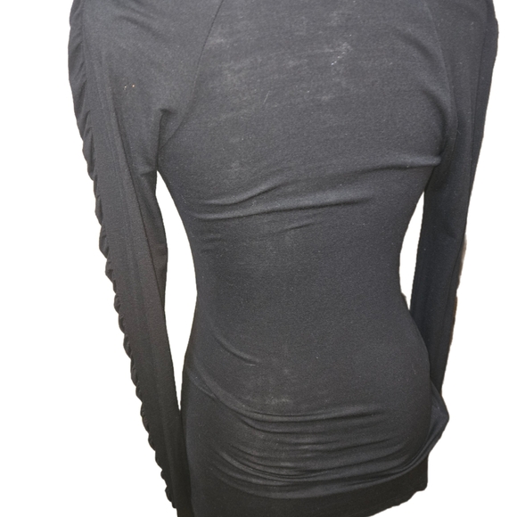 BCBG Black Long Sleeve Top - Picture 2 of 3